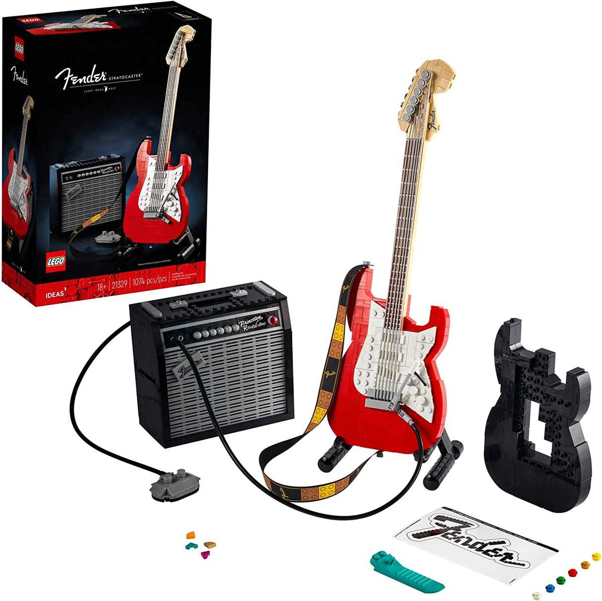 LEGO Ideas Fender Stratocaster 21329 Juego de construcción para adultos (1074 piezas)