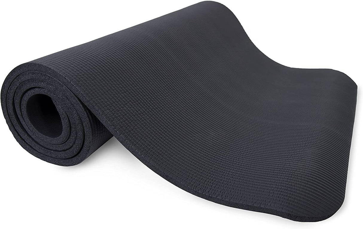 Tone Fitness - Tapete de yoga/ejercicio de alta densidad extra gruesa, con correa de transporte