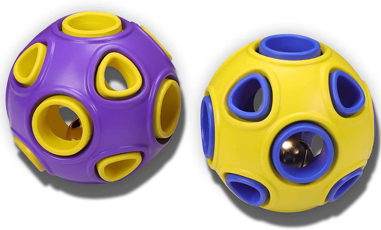 SCHITEC - Pelotas para perros con sonido de campana, pelota hinchable de goma para perros medianos y grandes, juguetes interactivos para masticar mascotas - DIGVICE MX