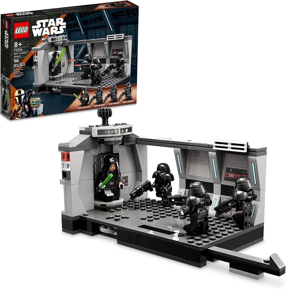 LEGO Star Wars Dark Trooper Attack 75324 Juego de juguetes de construcción para niños, niños y niñas a partir de 8 años (166 piezas)