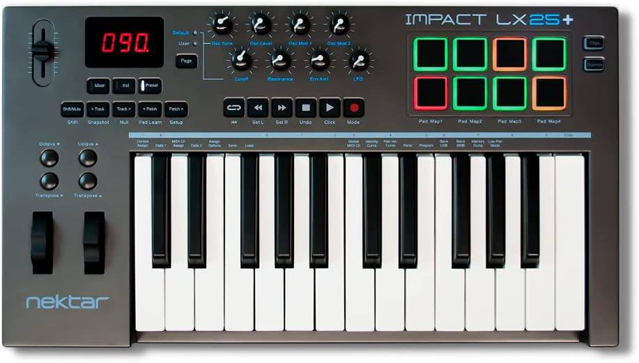 Nektar Impact LX25+ | Teclado controlador USB MIDI con integración Nektar DAW