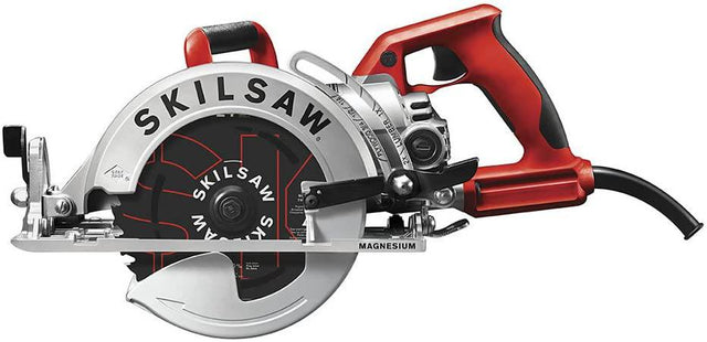 SKILSAW SPT77WML-01 Sierra circular de tornillo sin fin liviana de 15 amperios y 7-1/4 pulgadas, plateada - DIGVICE MX