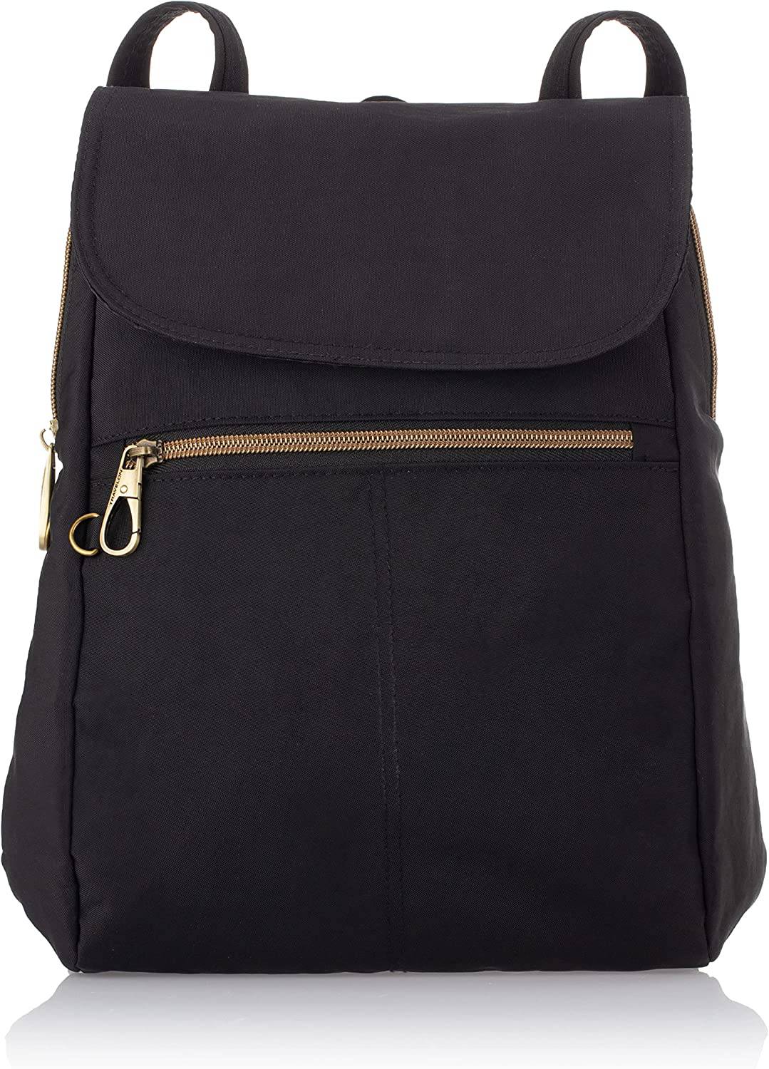 Travelon - Mochila delgada antirrobo Signature, negra