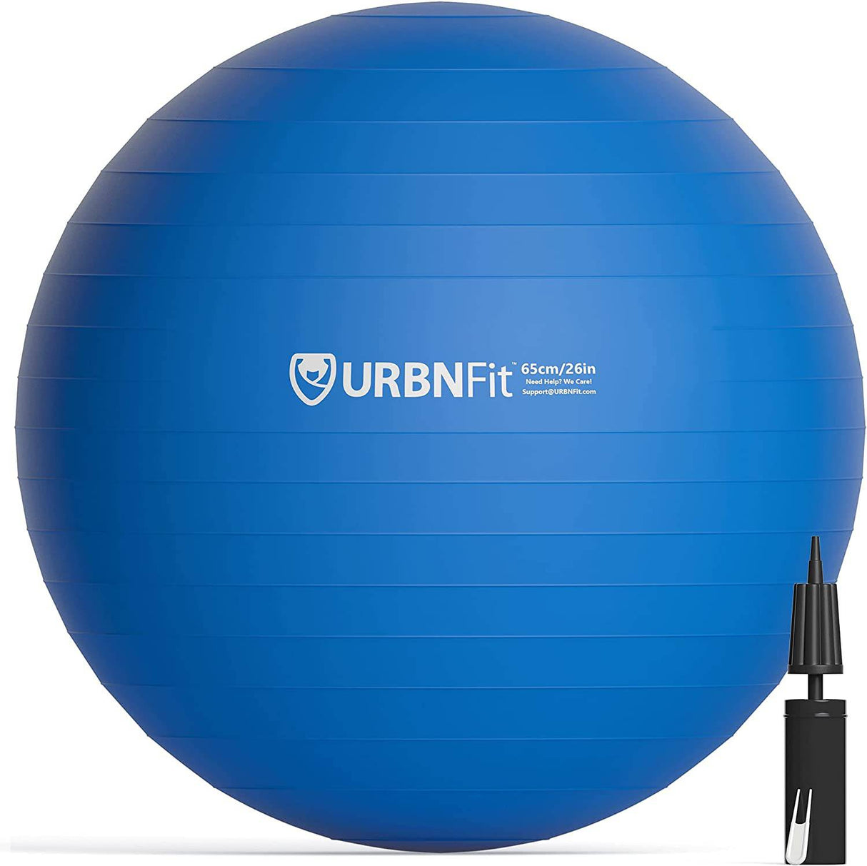 URBNFit - Pelota de ejercicio - Pelota de yoga para entrenamiento, estabilidad en el embarazo - Pelota de equilibrio suiza AntiBurst con bomba - Silla de pelota de fitness para oficina, gimnasio en casa