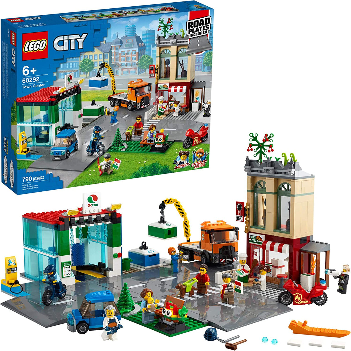 Kit de construcción LEGO City Town Center 60292; Genial juguete de construcción para niños, nuevo 2021 (790 piezas)
