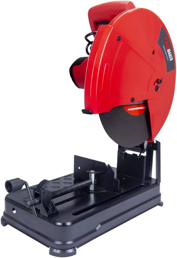 PROMAKER, sierra tronzadora para trabajo pesado de 14 pulgadas, 20 AMP 2400W 40000RPM, para metal ajustable de 0 a 45°, sierra de corte de diámetro de hoja, corte de hoja de metales pesados, sierra ingletadora para cortar metal, PRO-TZ2400 - DIGVICE MX