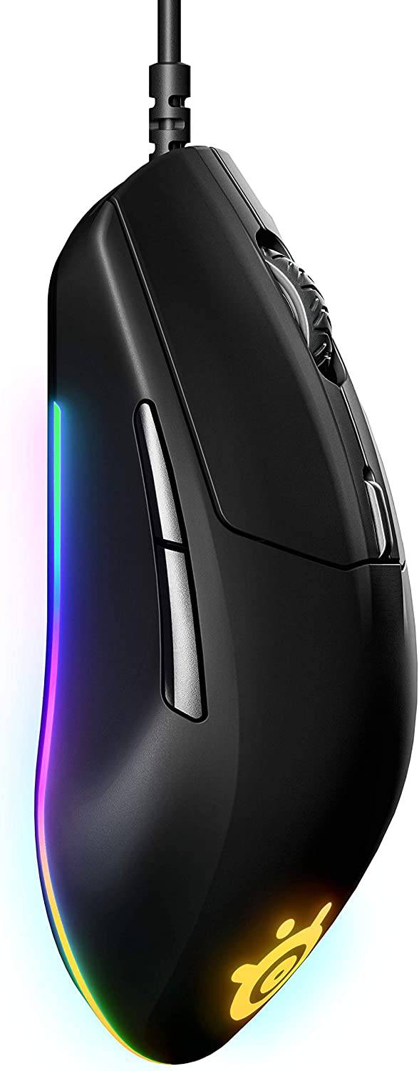 SteelSeries Rival 3 - Ratón para juegos - Sensor óptico TrueMove Core de 8500 CPI - 6 botones programables - Botones de disparo divididos - Iluminación RGB de prisma brillante