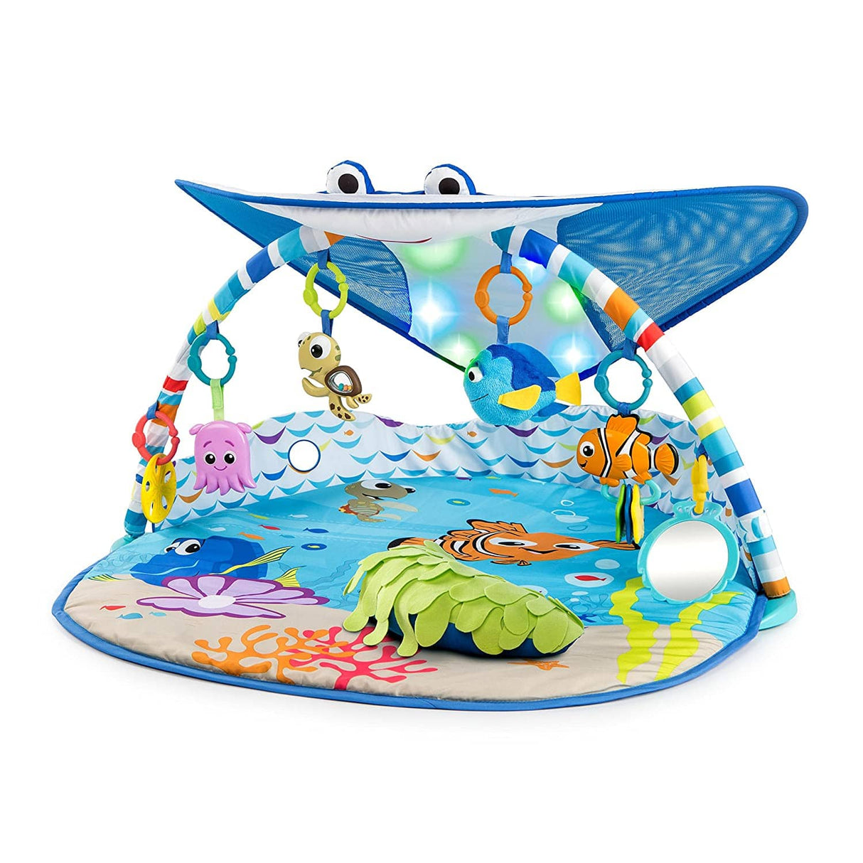Bright Starts Disney Baby Finding Nemo Mr. Ray Ocean Luces y música Gimnasio, edades recién nacido + - DIGVICE MX
