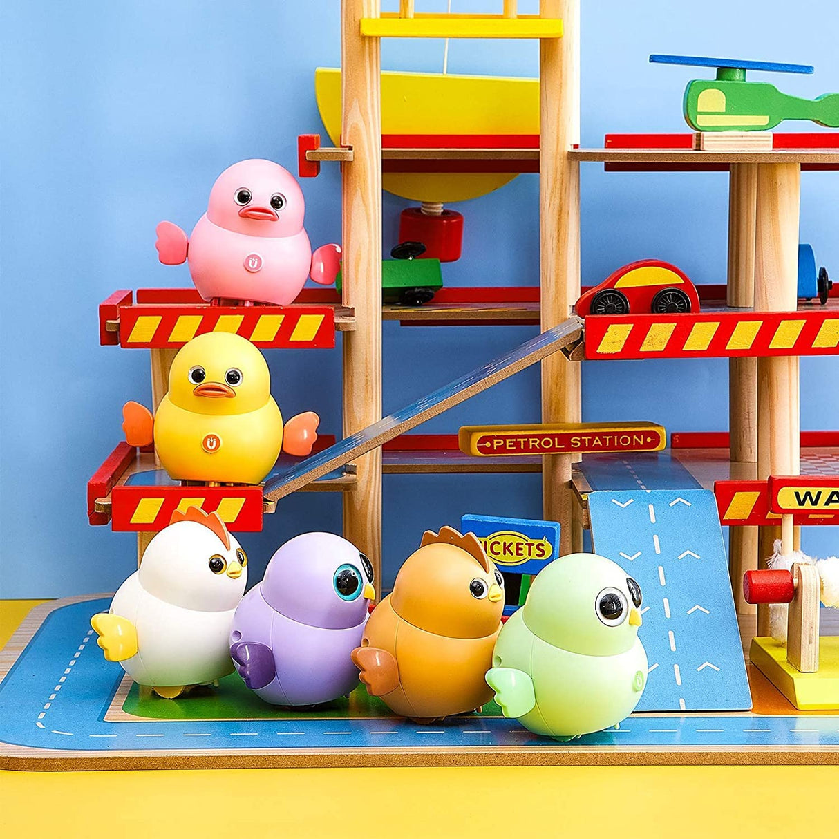 YONGSHUO Baby Electric Walking Animal Team Chick, Ducks, Owl, Funny Magnetic Swinging Squad Juguetes para niños- B08Z7NBVC6