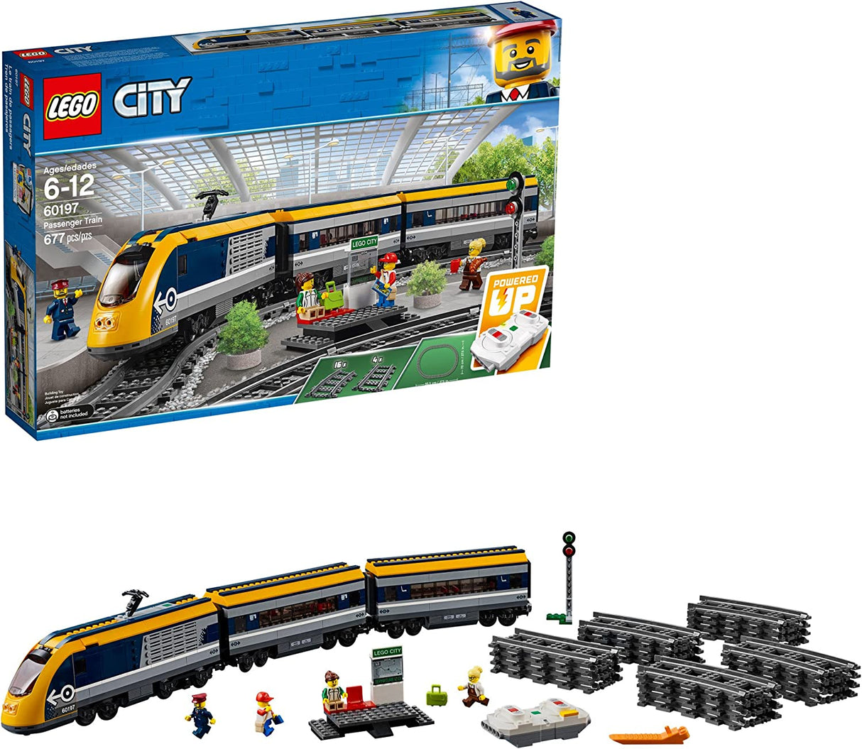 LEGO City Passenger Train 60197 Kit de construcción (677 piezas)