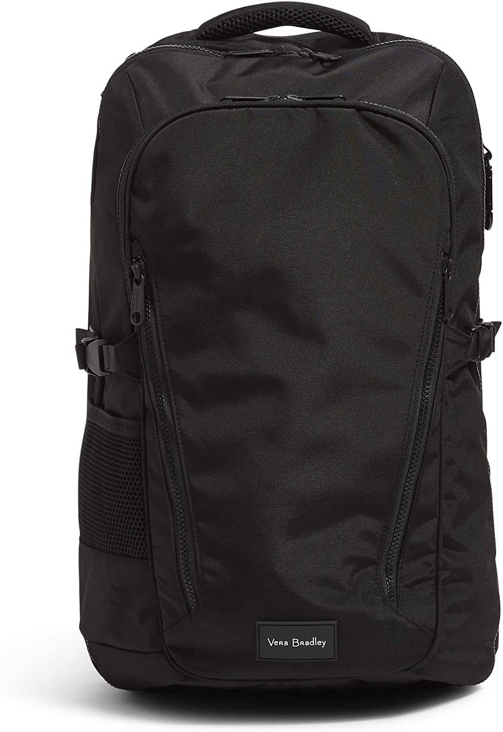 Vera Bradley - Mochila de viaje para mujer reciclada Lighten Up Reactive Lay Flat, color negro, talla única