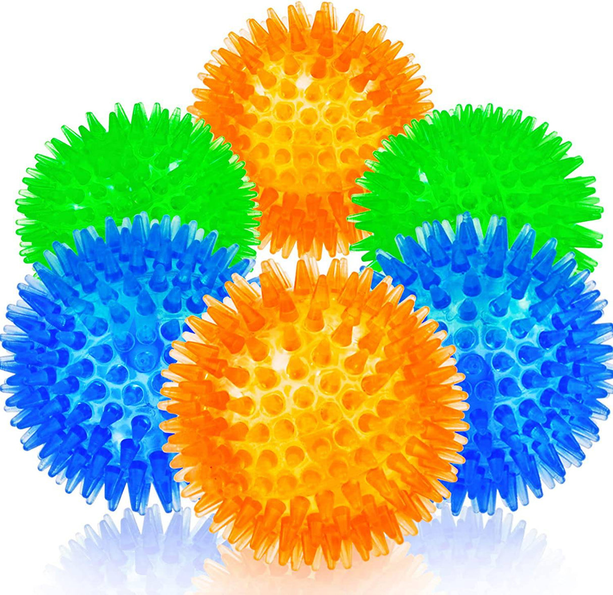 SHARLOVY Pelotas chirriantes para perros pequeños, pelotas para perros de goma, paquete de 6 colores brillantes, juguetes para cachorros TPR, pelotas de juguete para perros, juguetes chirriantes para perros, juguetes para masticar para perros pequeños - DIGVICE MX