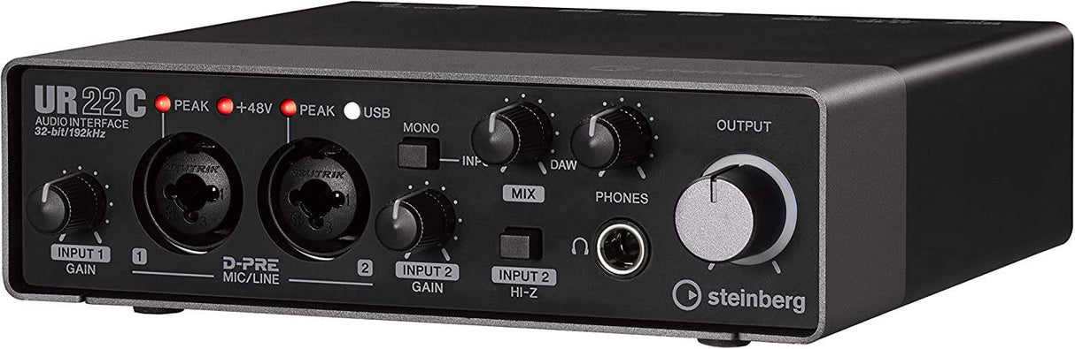 Steinberg UR22C 2x2 USB 3.0 Interfaz de audio con Cubase AI y Cubasis LE