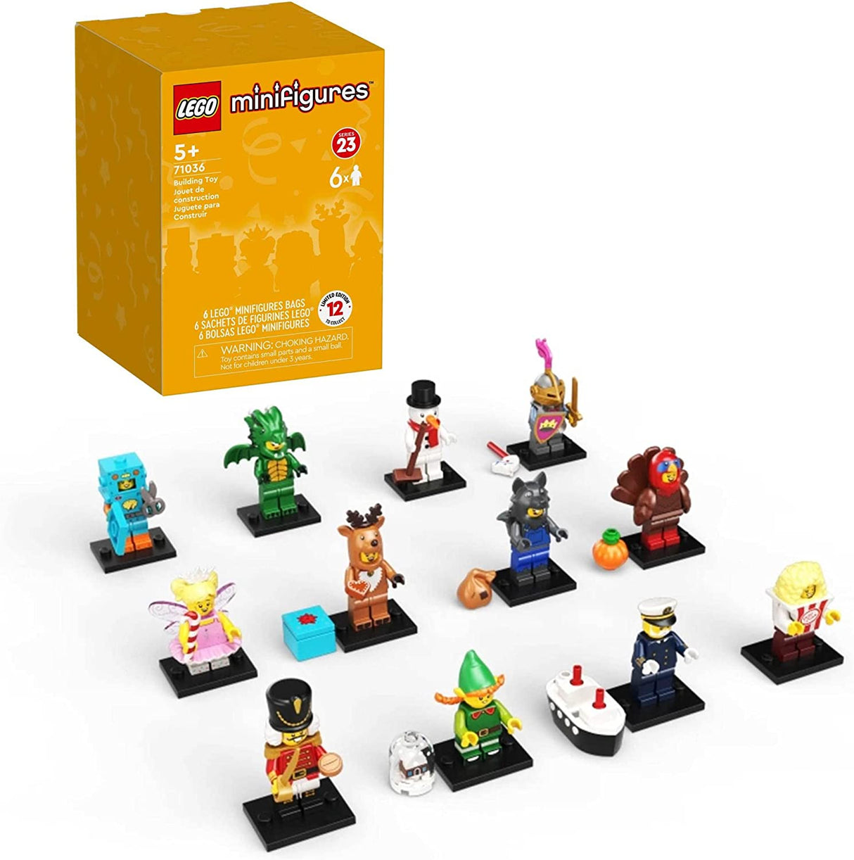 LEGO Minifigures Series 23 6 Pack 71036 Juego de juguetes de construcción; Regalo coleccionable para niños y niñas a partir de 5 años (paquete de 6 bolsas ciegas para coleccionar)