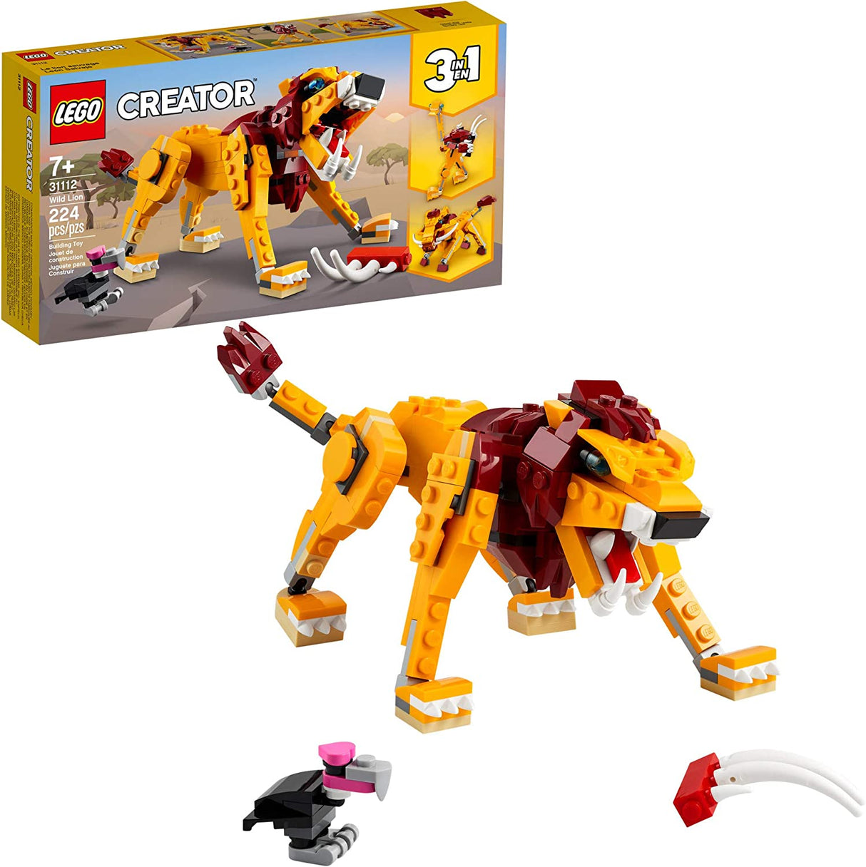 LEGO Creator 3in1 Wild Lion 31112 3in1 (224 piezas)