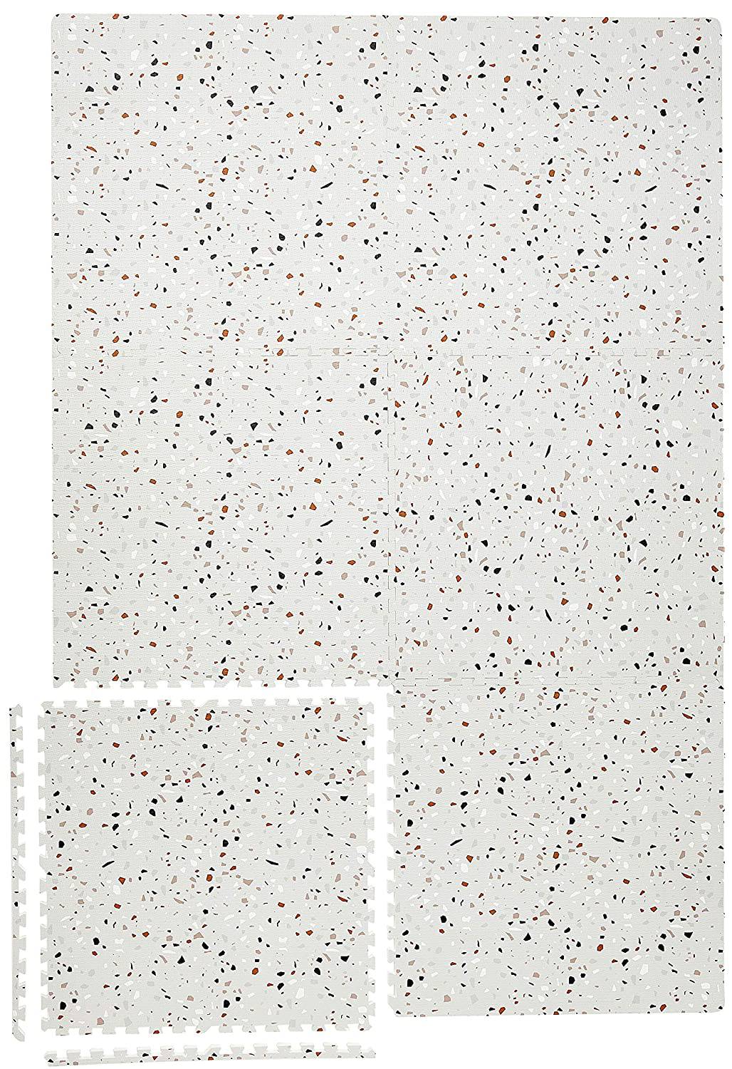 Yay Mats Alfombra de juegos para bebé extra grande y elegante. Espuma suave, gruesa y no tóxica cubre baldosas expandibles de 6 pies x 4 pies con bordes Tapete de juegos para bebés y niños Tapete para el tiempo boca abajo - DIGVICE MX