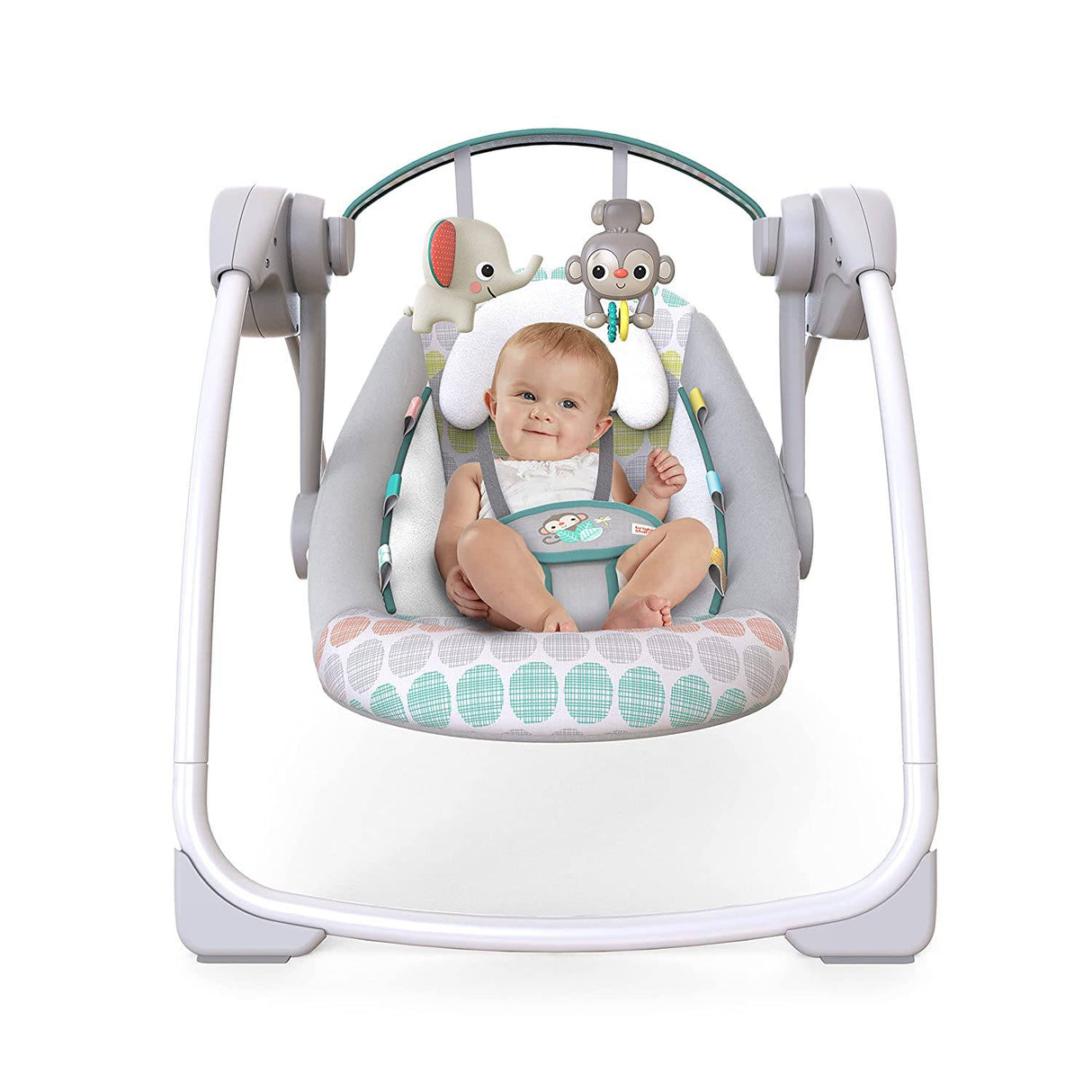 Bright Starts Whimsical Wild Portable Compact Automático Deluxe Baby Swing con música y Taggies, recién nacido y más - DIGVICE MX