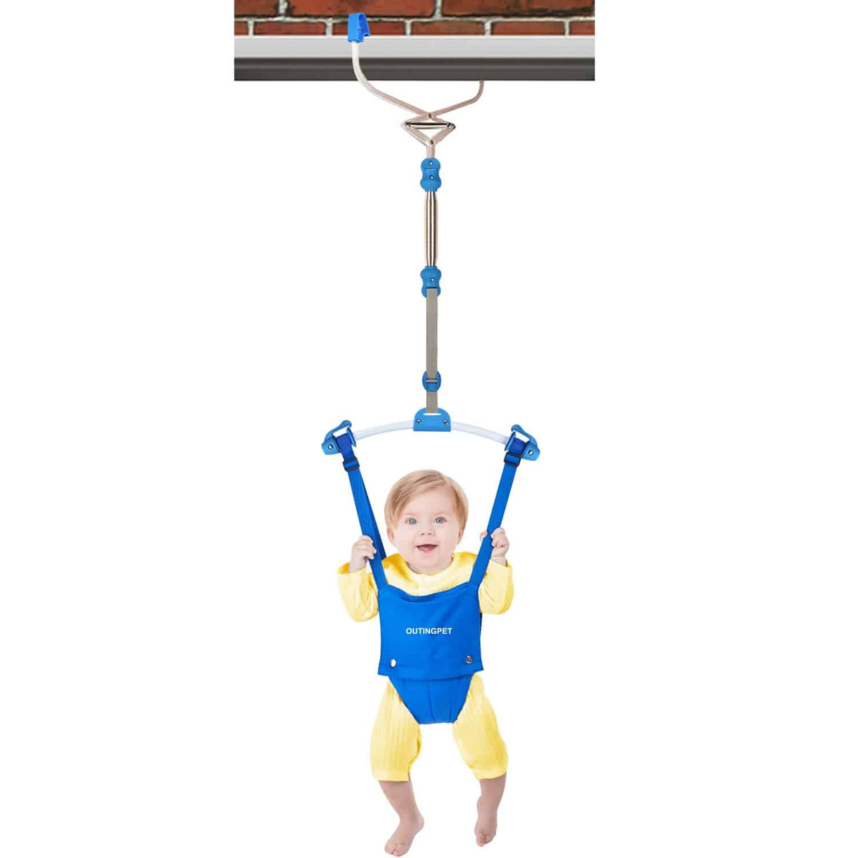 OUTINGPET Doorway Jumper Swing Bumper Jumper Ejercitador con abrazadera de puerta Correa ajustable para niños pequeños de 6 a 24 meses - DIGVICE MX