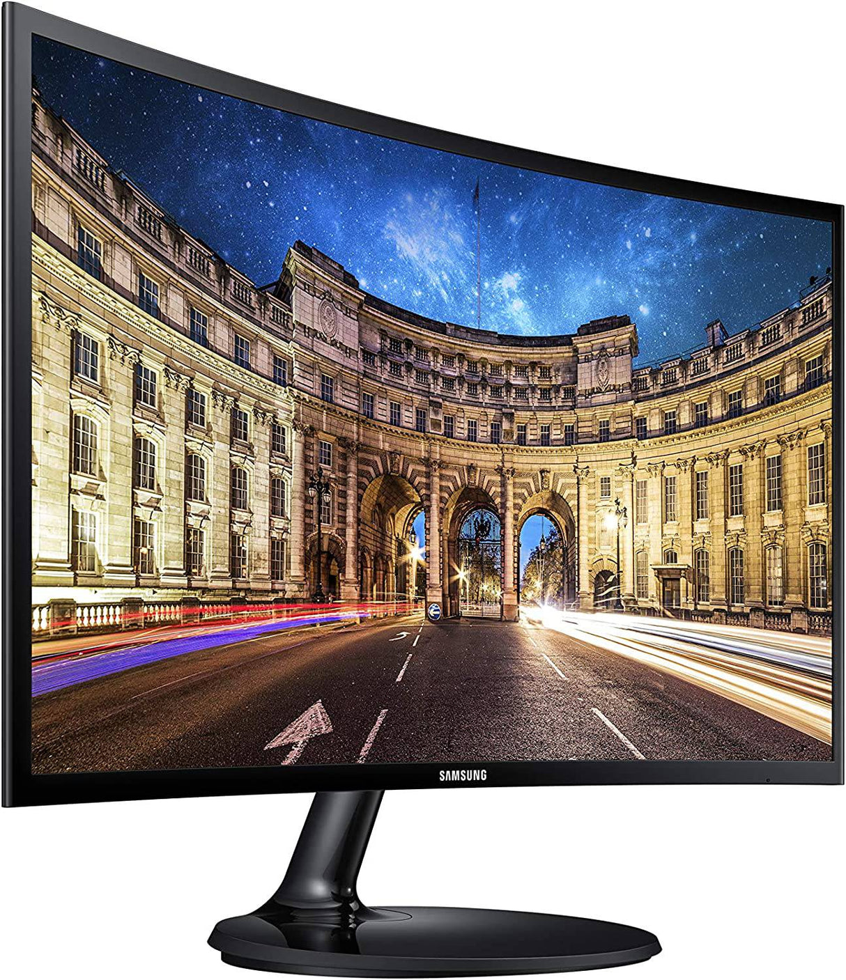 SAMSUNG LC24F390FHNXZA Monitor de juegos LED curvo de 24 pulgadas (diseño súper delgado), frecuencia de actualización de 60 Hz con modo de juego AMD FreeSync