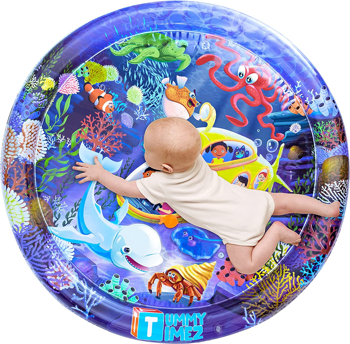 TT TUMMYTIMEZ Colchoneta de agua premium para el tiempo boca abajo, centro de actividades inflable XL - B08P9VRY18