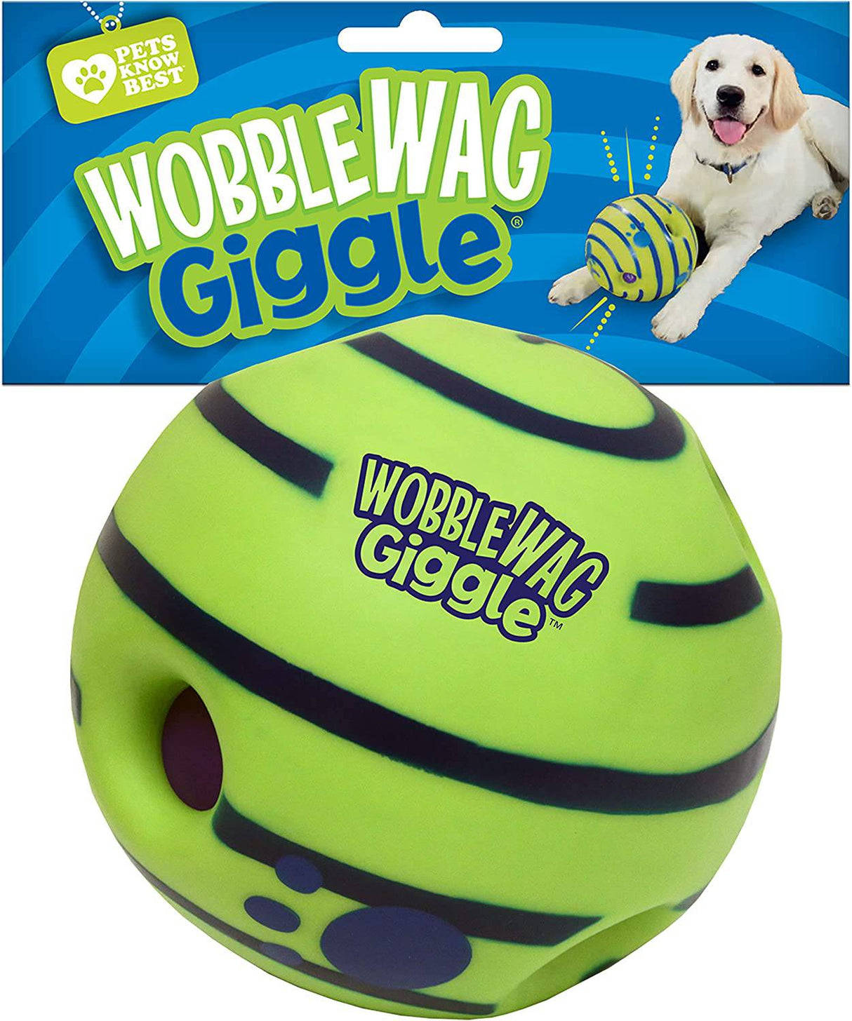 Wobble Wag Giggle Ball, juguete interactivo para perros, divertidos sonidos de risa cuando se enrolla o agita. - DIGVICE MX