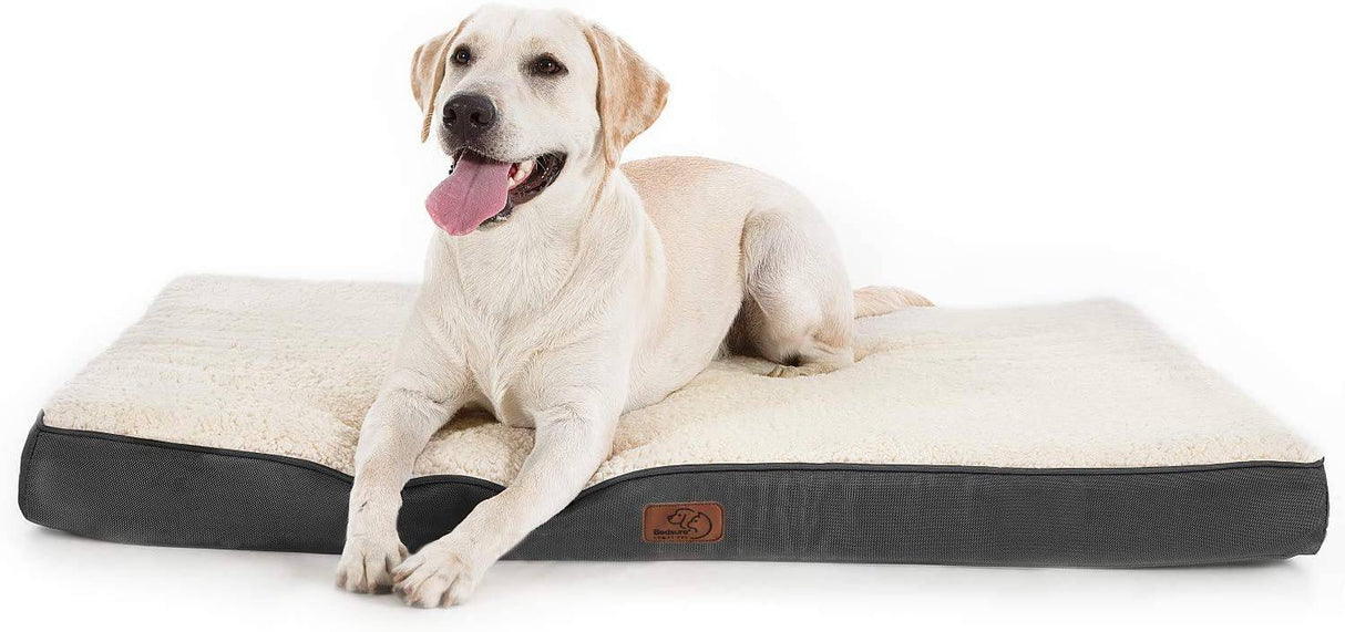 Bedsure - Cama ortopédica grande de espuma para perros, espuma ortopédica para huevos con funda extraíble y lavable, alfombrilla para mascotas resistente al agua - DIGVICE MX