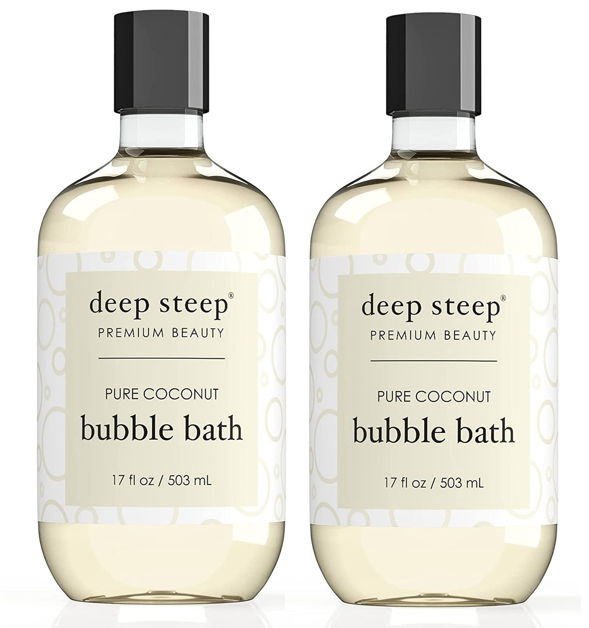 Deep Steep - Baño de burbujas, coco puro, 17 onzas (Paquete de 2)