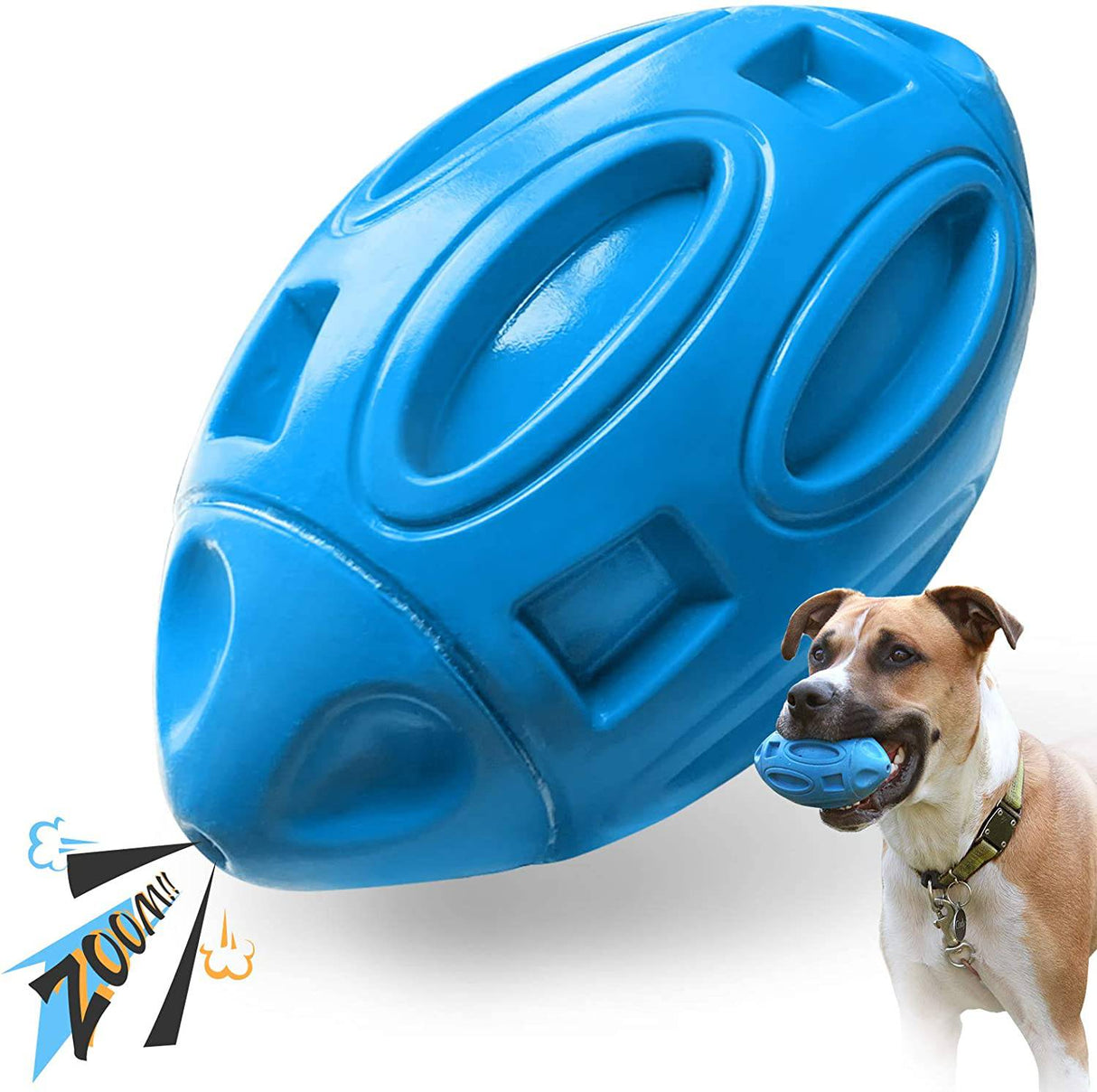 EASTBLUE Juguetes para perros chirriantes para masticadores agresivos: pelota de goma para masticar cachorros con chirriador, juguete para mascotas casi indestructible y duradero para razas medianas y grandes... - DIGVICE MX