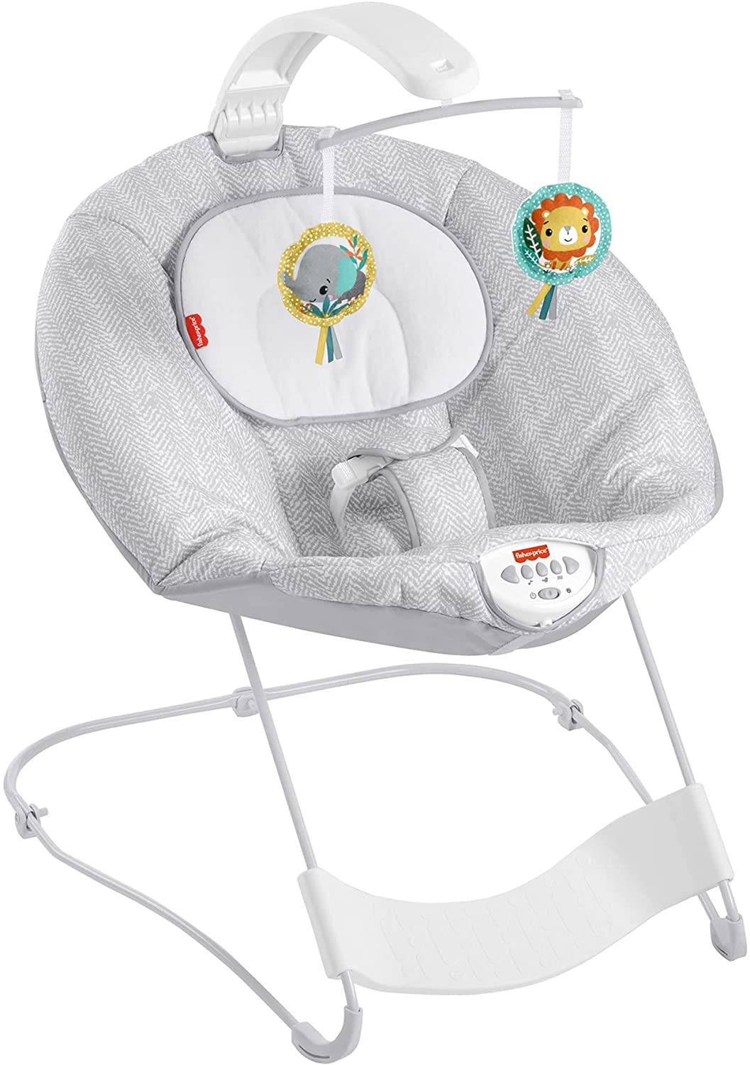 Fisher-Price See & Soothe Deluxe Bouncer Hearthstone, asiento relajante para bebés y recién nacidos - DIGVICE MX