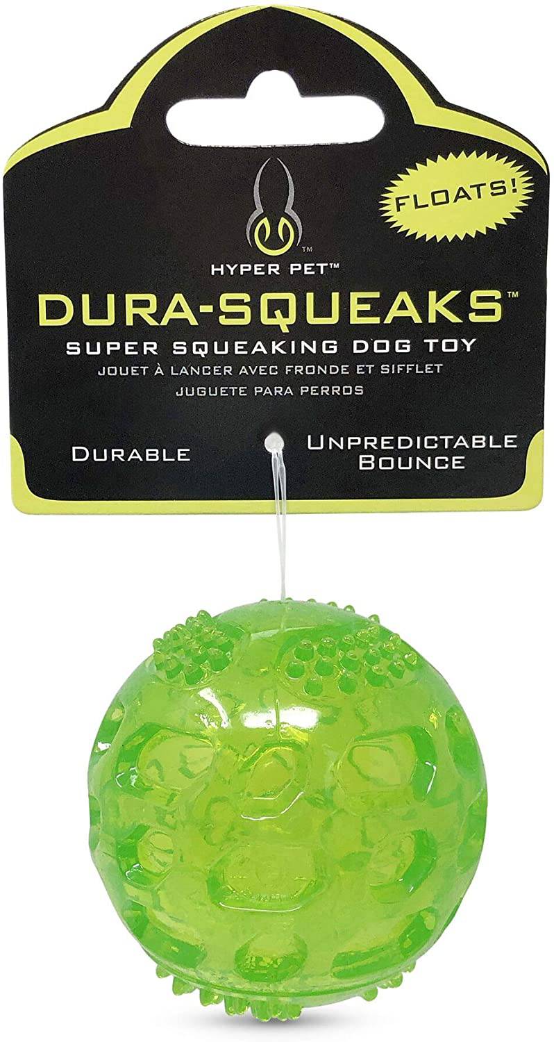 Hyper Pet DuraSqueak Dog Ball Juguetes para perros (juguetes interactivos para perros que flotan y chirrían) - DIGVICE MX