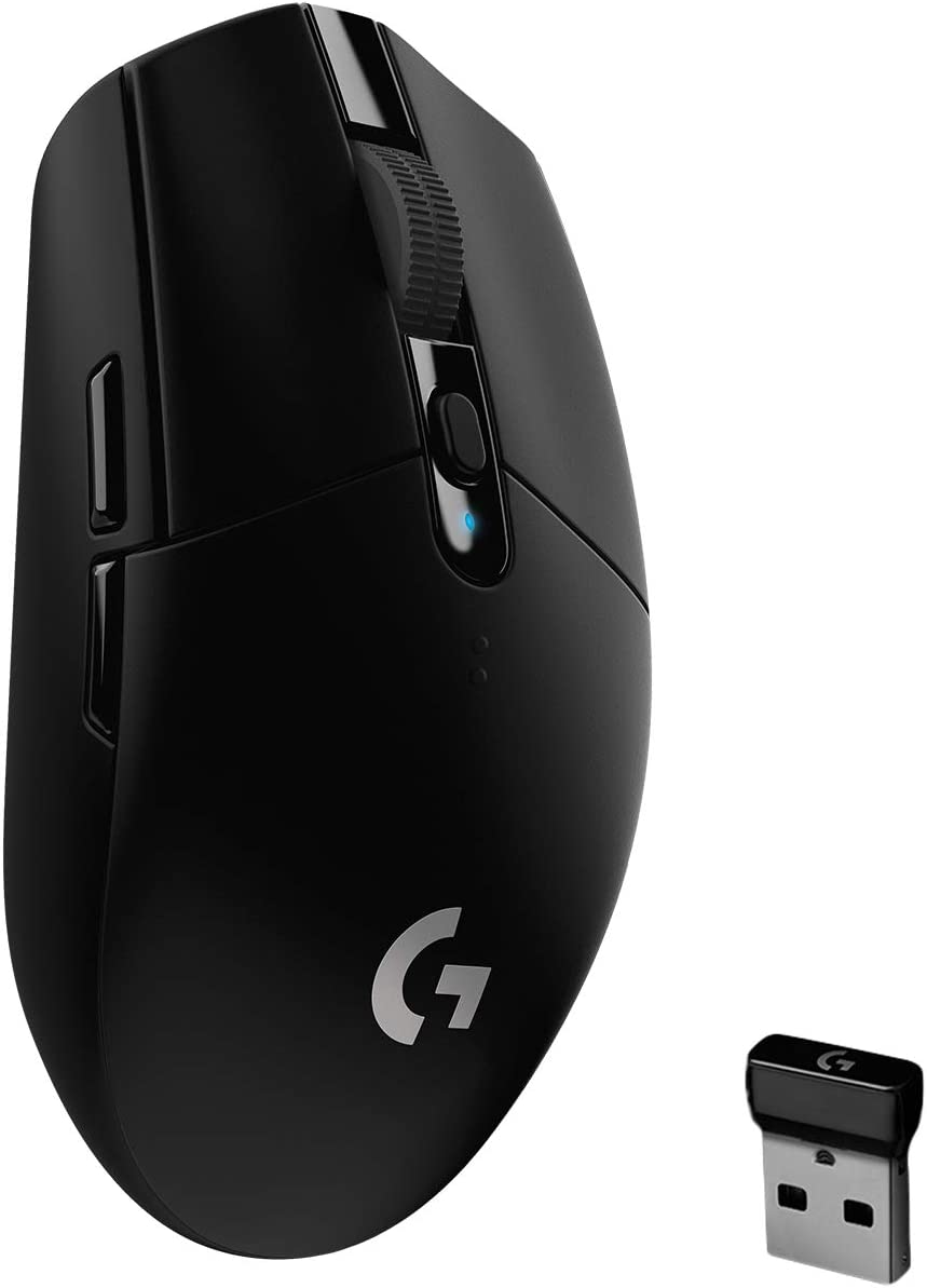 Logitech G305 LIGHTSPEED - Ratón inalámbrico para juegos, sensor Hero 12K, 12,000 DPI, liviano, 6 botones programables, 250 h de duración de la batería, memoria integrada, PC/Mac - Negro