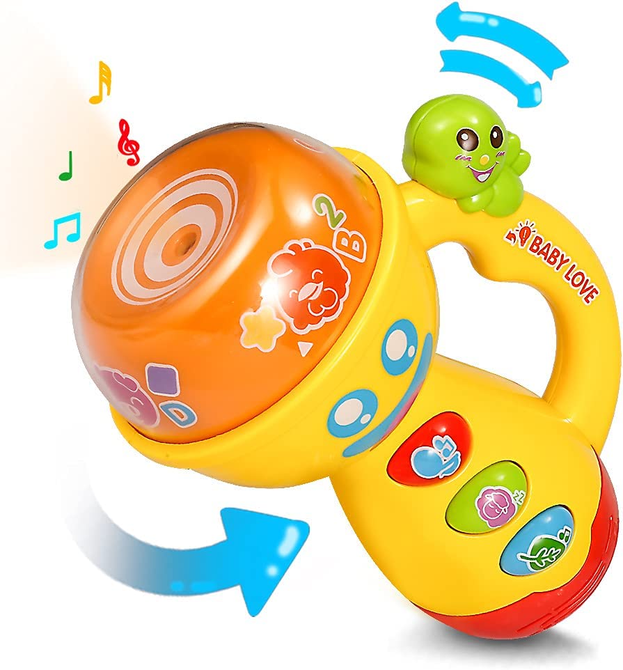 CO - CREA - Juguetes con linternas para niños y niñas de 1 año, juguetes con proyector para bebés- B0BCK87NNH
