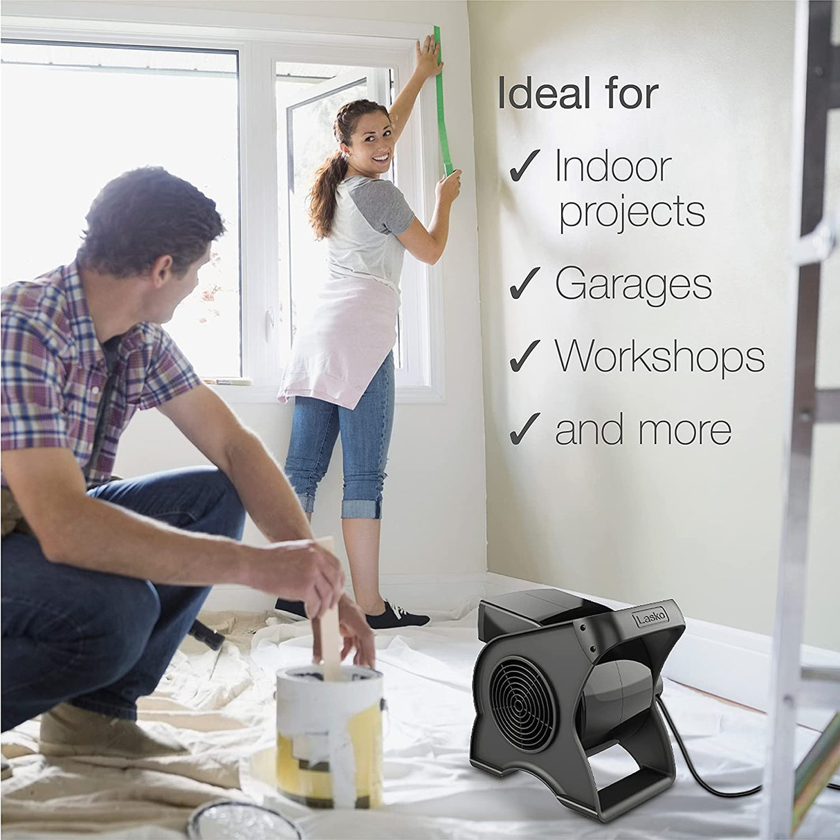 Ventilador utilitario pivotante profesional de alta velocidad Lasko U12104