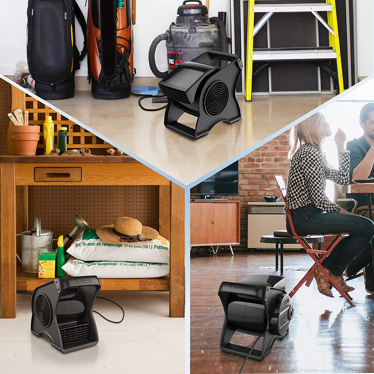 Ventilador utilitario pivotante profesional de alta velocidad Lasko U12104