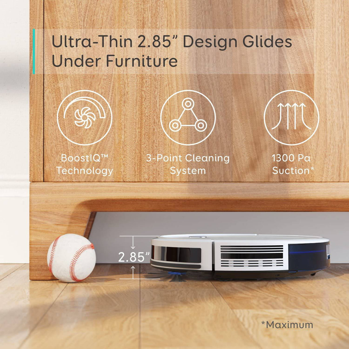 Eufy by Anker,BoostIQ RoboVac 11S (delgado), robot aspirador, superfino, 1300 Pa fuerte succión, silencioso, autocargable aspirador robótico, limpia suelos duros a alfombras de pelo medio - DIGVICE MX