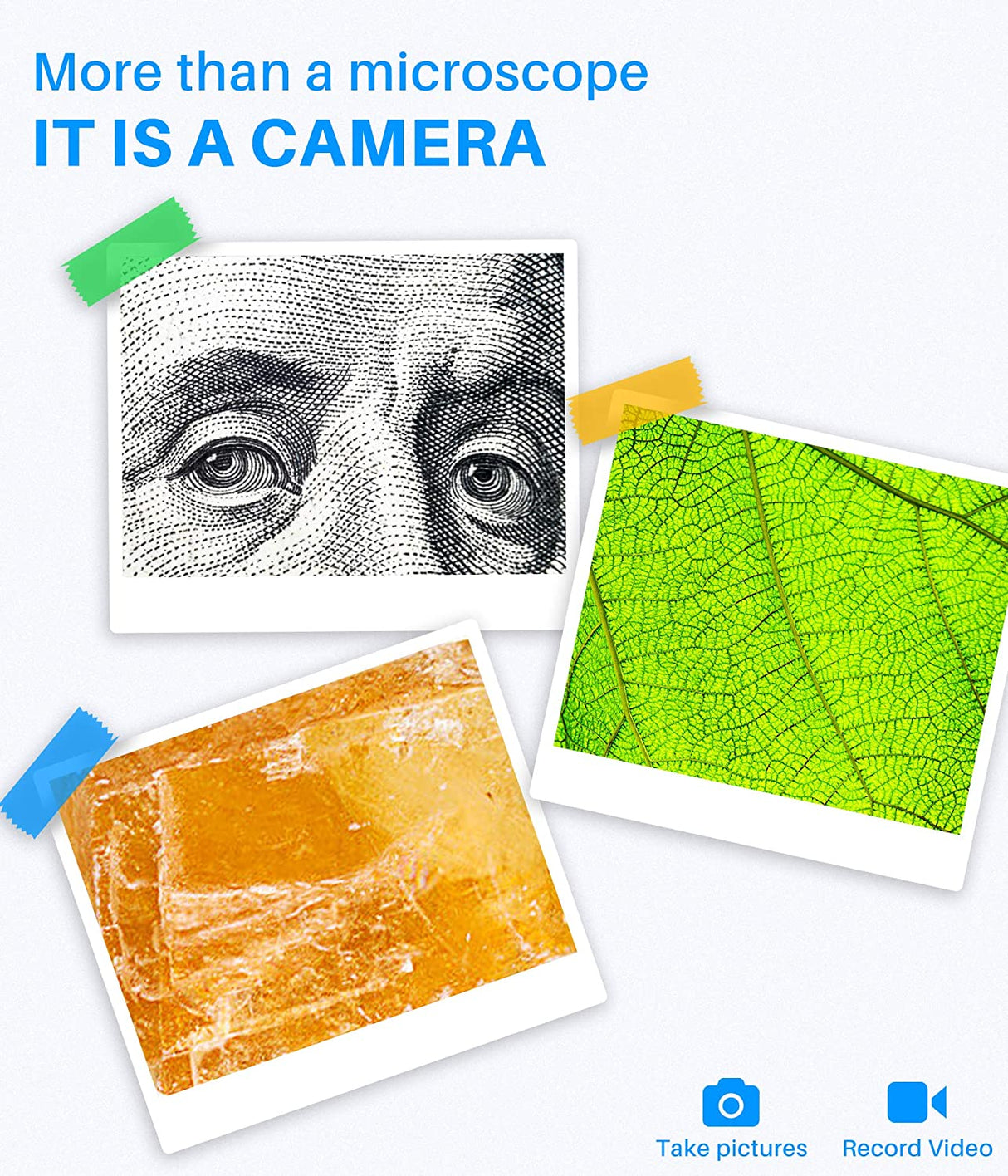 T TAKMLY Microscopio digital inalámbrico de mano USB HD Cámara de inspección 50x-1000x Ampliación con soporte Compatible con iPhone, iPad, Samsung Galaxy, Android, Mac, computadora con Windows