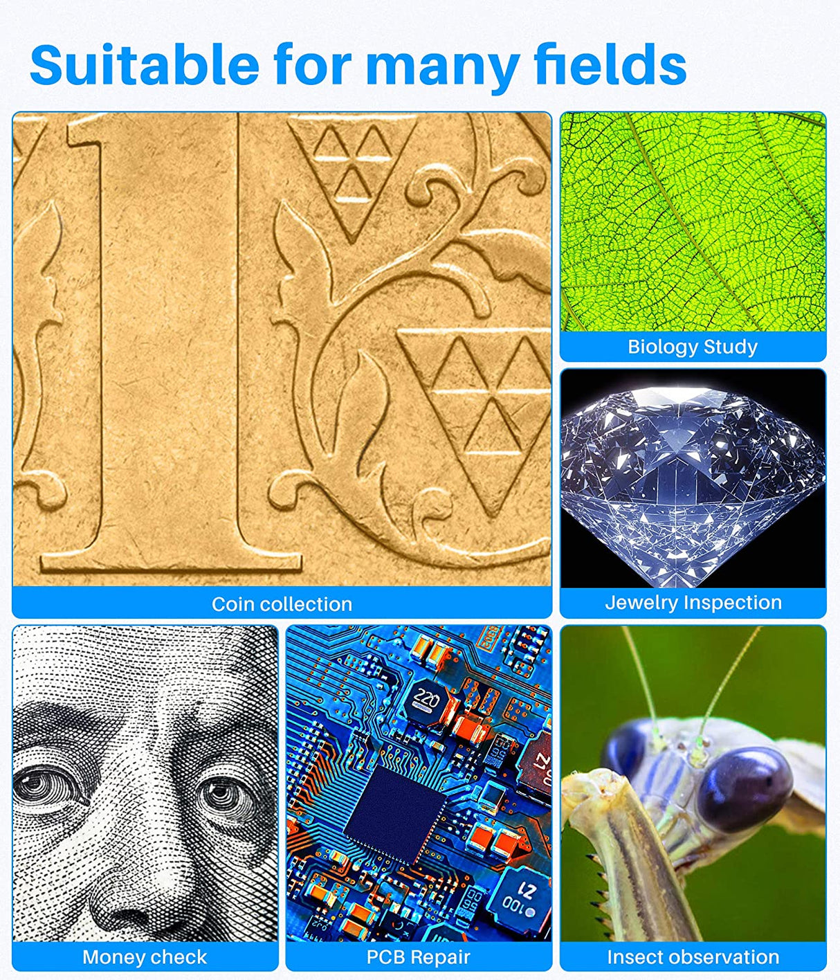 T TAKMLY Microscopio digital inalámbrico de mano USB HD Cámara de inspección 50x-1000x Ampliación con soporte Compatible con iPhone, iPad, Samsung Galaxy, Android, Mac, computadora con Windows