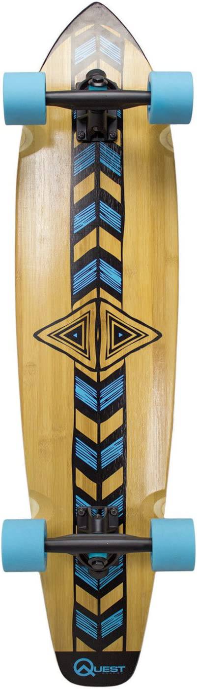 Quest "Totem Longboard Skateboard, 36", Natural, (QT-BTM36C)