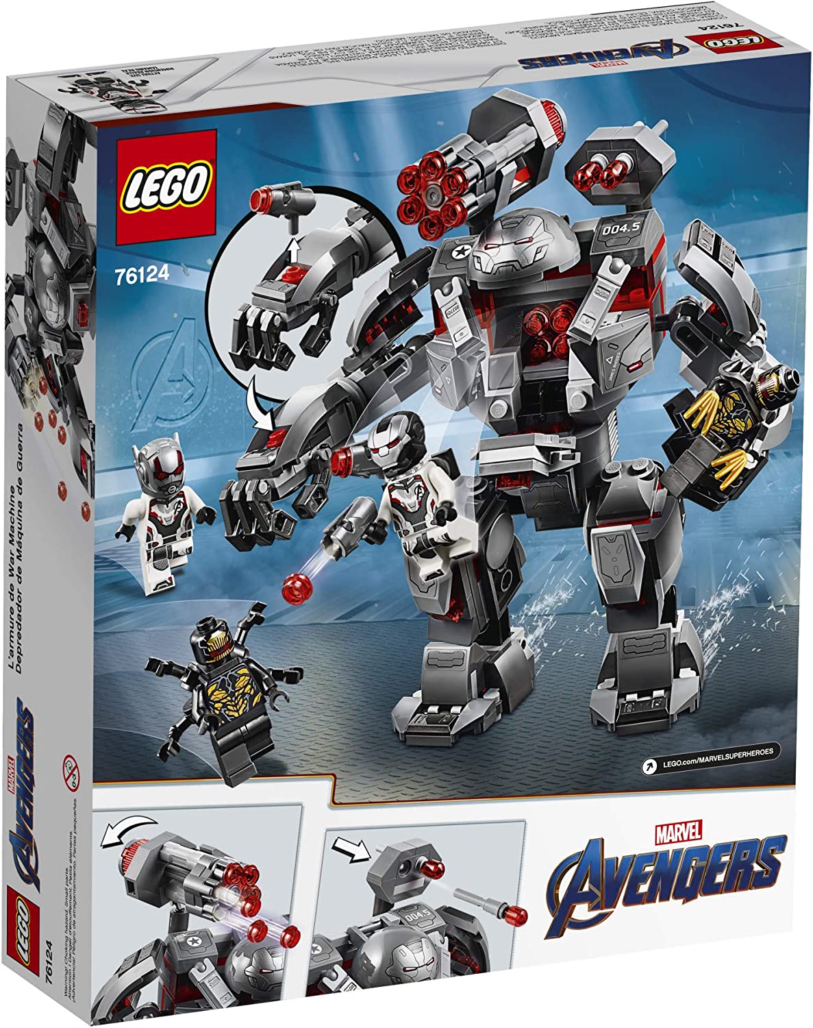 Lego Marvel Vengadores War Machine Buster 76124 362 Piezas