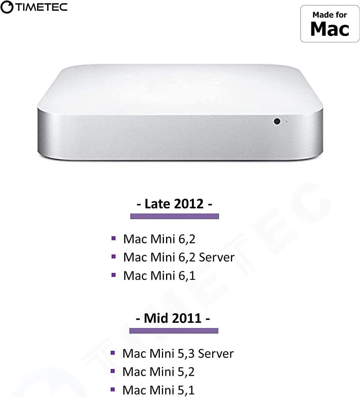 KIT de Memorias Timetec de 16GB (2x8GB) Compatible para Apple DDR3L 1600MHz