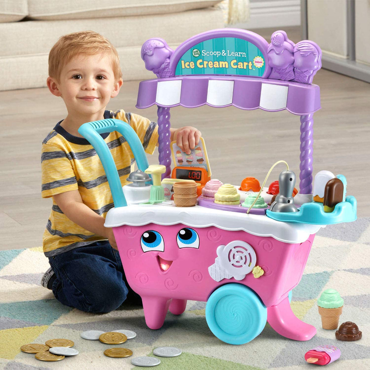 LeapFrog Scoop and Learn Carrito de helado Deluxe Rosa
