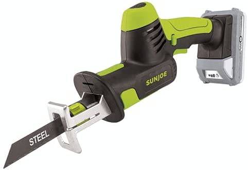 Sun Joe 24V-MPSWVG-LTE-SJG Kit de sierra recíproca multiusos inalámbrica de 24 voltios iON+ | con batería y cargador de 2,0 Ah | 4 cuchillas de corte | Para Madera y Metal - DIGVICE MX