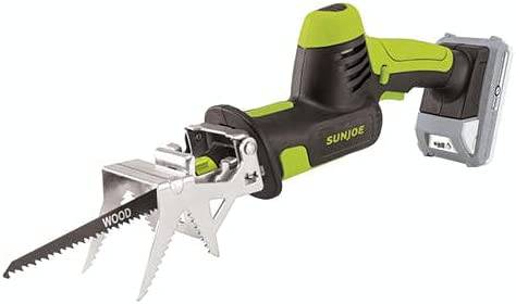 Sun Joe 24V-MPSWVG-LTE-SJG Kit de sierra recíproca multiusos inalámbrica de 24 voltios iON+ | con batería y cargador de 2,0 Ah | 4 cuchillas de corte | Para Madera y Metal - DIGVICE MX
