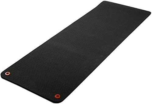 SPRI Colchoneta de ejercicios colgante, colchoneta de fitness y yoga para clases de fitness grupales, calidad de grado comercial con orificios reforzados. 56" L x 23" W x 3/8" (Black)