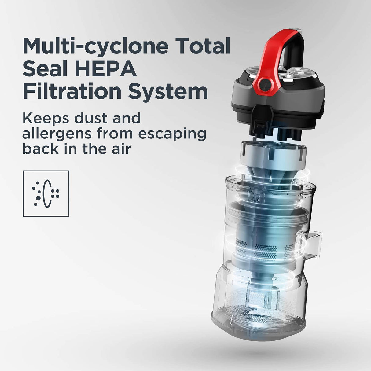 Eureka FloorRover Aspiradora vertical sin bolsa para mascotas, dirección giratoria para alfombras y pisos duros, gris y rojo - DIGVICE MX