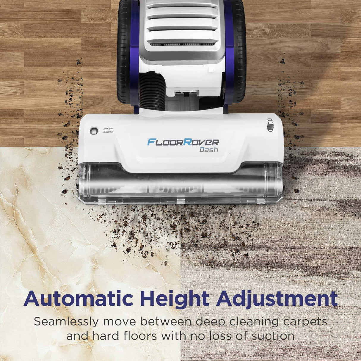 Eureka FloorRover Aspiradora vertical sin bolsa para mascotas, sello de succión, dirección giratoria para alfombras y pisos duros Deep Ocean - DIGVICE MX