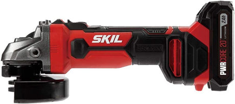 Amoladora angular Skil de 20 V y 4-1/2 pulgadas, incluye batería de litio PWRCore 20 de 2,0 Ah y cargador - AG290202