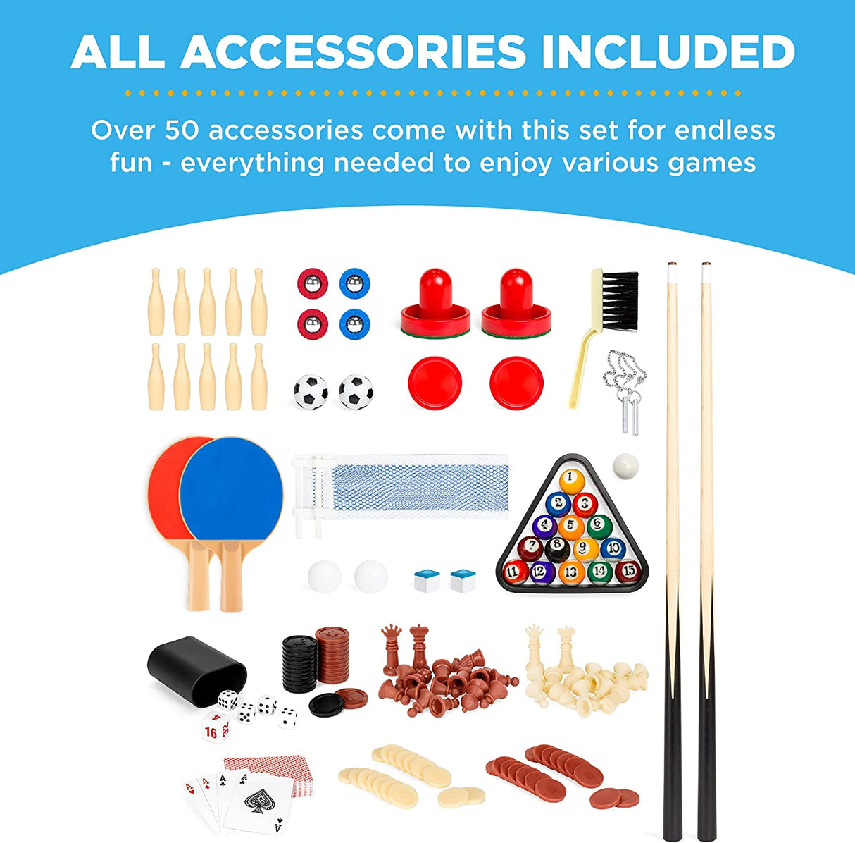 Best Choice Products - Juego de mesa de juego 10 en 1 de 2 x 4 pies para el hogar, sala de juegos