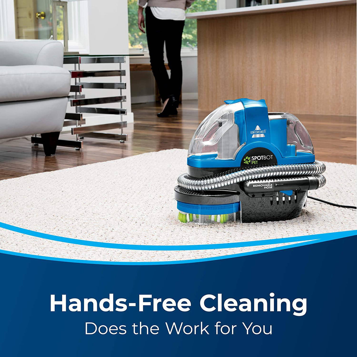 Bissell SpotBot Pet limpiador profundo portátil para manchas y manchas, azul, 2117A