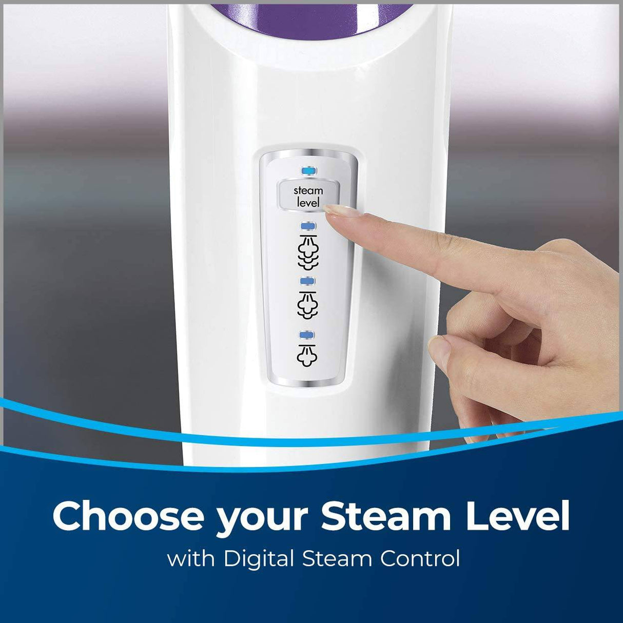 Trapeador a vapor Bissell, 19404, mascota morada Powerfresh